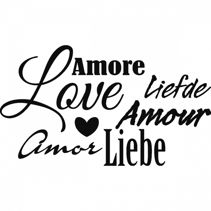 Adesivi con frasi - Adesivo murali Amore parole - ambiance-sticker.com