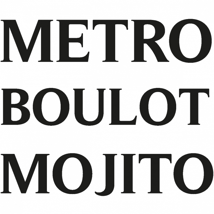 Adesivi con frasi - Adesivo citazione métro boulot mojito - ambiance-sticker.com