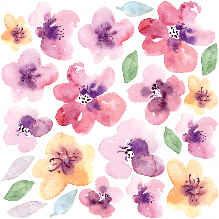 Adesivi murali fiori - Adesivo fiore primavera romantica - ambiance-sticker.com