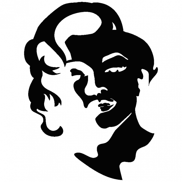 Ritratto di Marilyn Monroe invertito - ambiance-sticker.com