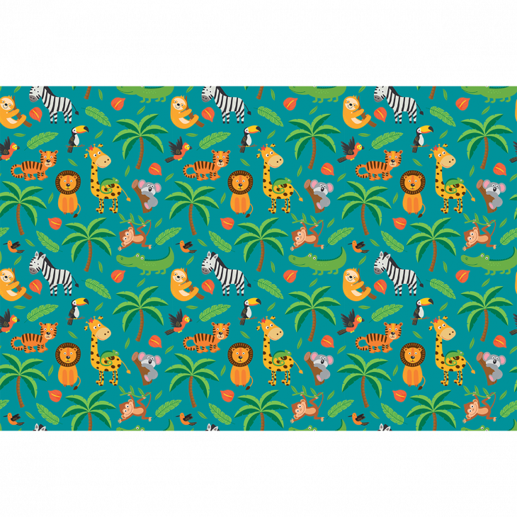 Adesivo mobili per bambini Adesivo mobili per bambini animali tropicali - ambiance-sticker.com