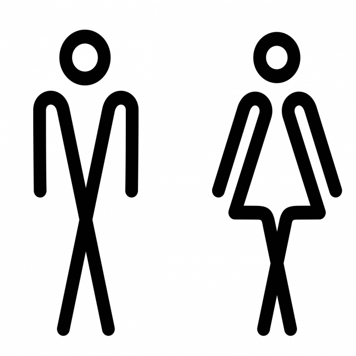 Adesivi di porte -  Adesivo porta servizi igienici uomo e donna - ambiance-sticker.com