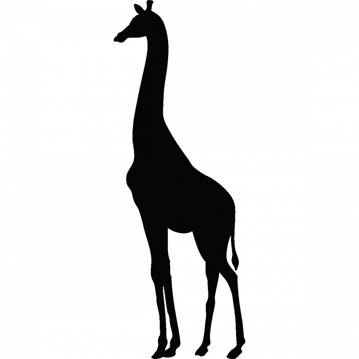 Adesivi murali Animali - Adesivo Giraffa silhouette - ambiance-sticker.com