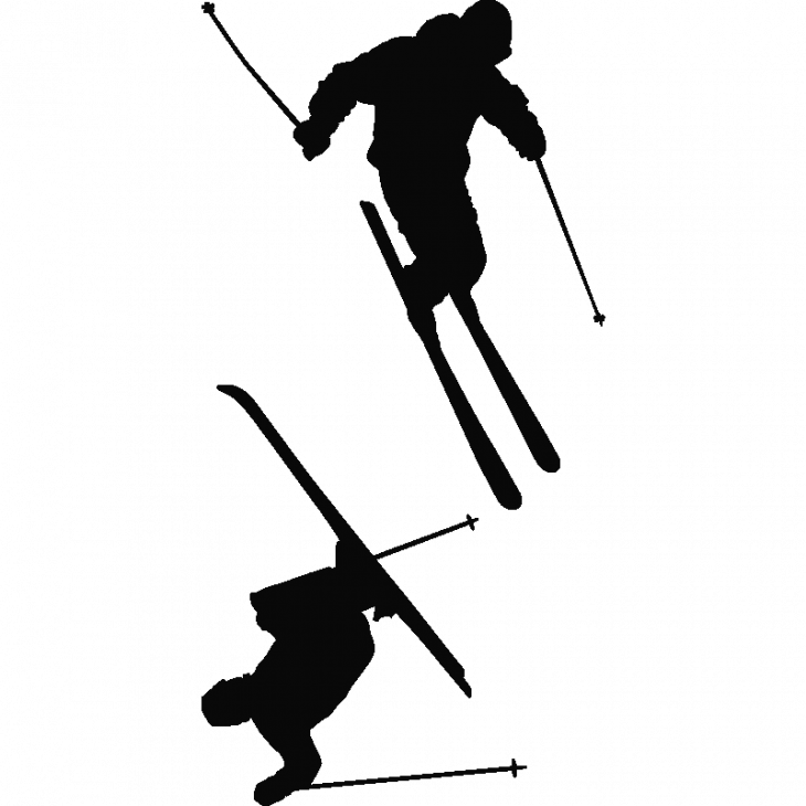 Adesivi sport e calcio - Adesivo sagome di sci alpino - ambiance-sticker.com