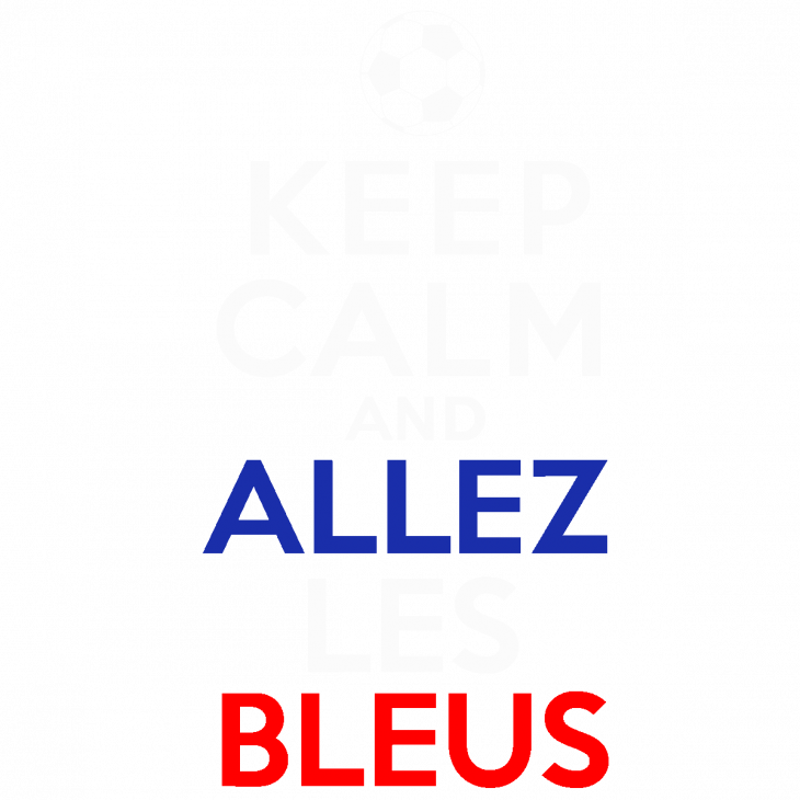 Adesivi murali sport - Adesivo sport keep calm and allez les bleus - ambiance-sticker.com