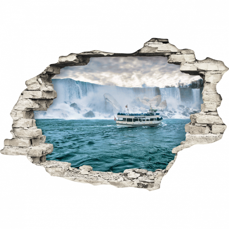 Adesivi murali panorama - Adesivo Panorama passeggiata sulle cascate del Niagara - ambiance-sticker.com