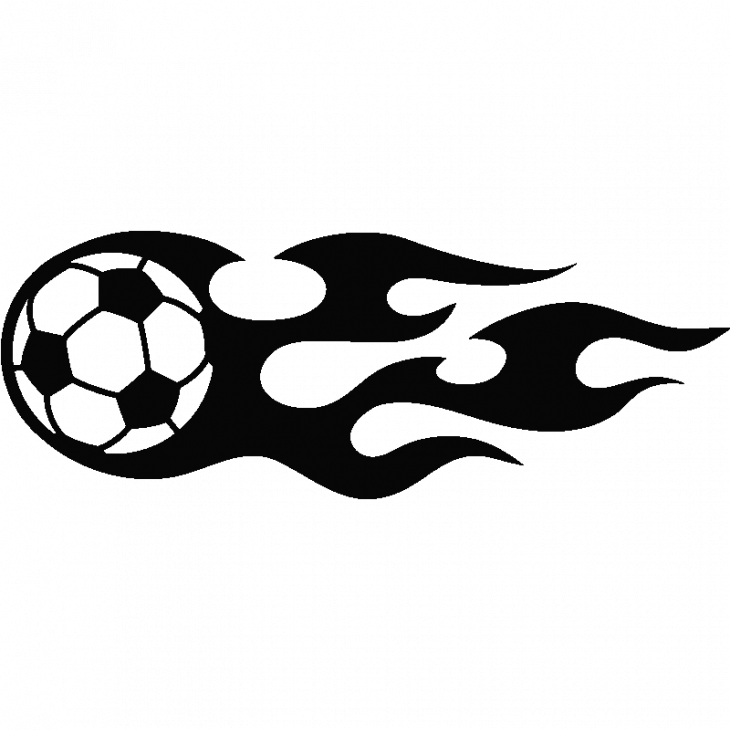 Adesivi sport e calcio - Adesivo volando sfera con fiamme 1 - ambiance-sticker.com