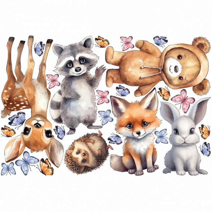 Adesivi murali Animali - Adesivo animali bambini della foresta carino - ambiance-sticker.com