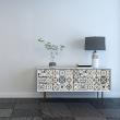 Muursticker meubels cementtegel 30 muurstickersbetegelde meubels gladiono - ambiance-sticker.com