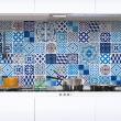 muurstickers tegels - 60 muurstickers cement tegels azulejos hortensia - ambiance-sticker.com