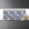 muurstickers cement tegels - 60 muursticker tegel azulejos artistieke ornamenten - ambiance-sticker.com