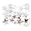 Muurstickers dieren - Pak van 20 sterren in 3D zilver metaal zelfklevend papier - ambiance-sticker.com