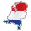 Stickers en Raamstickers Auto - Sticker Nederland vlag binnen land vorm - ambiance-sticker.com