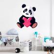 Muurstickers - Muursticker Panda liefde en hart - ambiance-sticker.com