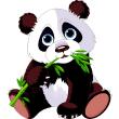 Muurstickers - Muursticker  Panda en bamboe - ambiance-sticker.com