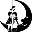 Muurstickers liefde en harten - Muursticker In het licht van de liefde - ambiance-sticker.com