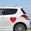 Muurstickers auto - Muursticker auto harttinten van rood - ambiance-sticker.com