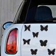 Muurstickers auto - Muursticker auto veel vlinders - ambiance-sticker.com