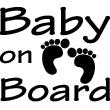 Muurstickers babykamer - Muursticker Footprints kindje - ambiance-sticker.com
