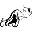 Muursticker Hartstochtelijke kus - ambiance-sticker.com