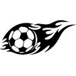 Muurstickers sport en voetbal - Muursticker Voetbal bal op brand - ambiance-sticker.com
