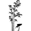 Muursticker Bamboe en ooievaar - ambiance-sticker.com