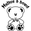 Muurstickers Baby aan boord gepersonaliseerde - Muursticker Aanpasbare BabyBoard en zijn teddybeer - ambiance-sticker.com