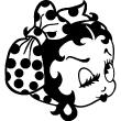 Muurstickers silhouettes - Muursticker Betty Boop met een blinddoek - ambiance-sticker.com