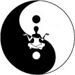 Muursticker Bal ying-yang - ambiance-sticker.com