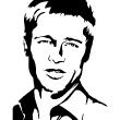 Muurstickers bioscoop & cinema - Muursticker Brad Pitt - ambiance-sticker.com
