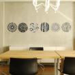 Grey and black designs circles wall decal - ambiance-sticker.com
