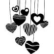 Muurstickers liefde en harten - Muursticker kroonluchter harten - ambiance-sticker.com
