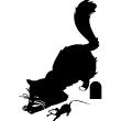 Muurstickers dieren - Muursticker Kat spelen met een muis - ambiance-sticker.com