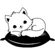 Muurstickers babykamer - Muursticker cat kussen - ambiance-sticker.com
