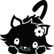 Muurstickers dieren - Muursticker Mooie Kitten - ambiance-sticker.com