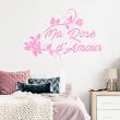 Muurstickers liefde en harten - Muursticker citaat liefde ma rose d'amour - ambiance-sticker.com