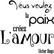 Muurstickers teksten - Muursticker citaat Créez l'amour - Victor Hugo - ambiance-sticker.com