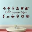 Muurstickers voor keuken - Muursticker citaat keuken Café, Do you like coffee? - ambiance-sticker.com