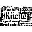 Muursticker citaat keuken GenieBen Testen Trinken - ambiance-sticker.com