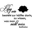 Muurstickers teksten - Muursticker citaat keuken  Klug sein besteht - Konficius - ambiance-sticker.com