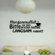 Muurstickers voor keuken - Muursticker citaat keuken Morgenmuffel! Bitte vor dem - ambiance-sticker.com