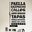 Muurstickers teksten - Muursticker citaat koken Paella, gazpacho, callos - ambiance-sticker.com