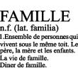 Muurstickers teksten - Muursticker citaat famille definitie - ambiance-sticker.com