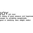Muurstickers teksten - Muursticker citaat joy: a feeling of great pleasure - ambiance-sticker.com