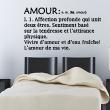 Muurstickers teksten - Muursticker citaat L'amour de ma vie - ambiance-sticker.com