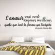 Muurstickers Liefde - Muursticker L'amour vrai rend toujours meilleur - Alexandre Dumas, fils - ambiance-sticker.com