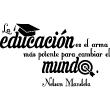Muurstickers teksten - Muursticker citaat La educacion ... Nelson Mandela - ambiance-sticker.com