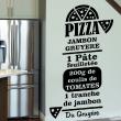 Muurstickers voor keuken - Muursticker decoratieve citaat recept Pizza - jambo, gruyère ... - ambiance-sticker.com