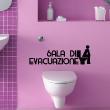 Muursticker WC - Muursticker citaat Sala di Evacuazione - ambiance-sticker.com