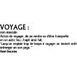 Muurstickers teksten - Muursticker citaat voyage - René Descartes - ambiance-sticker.com